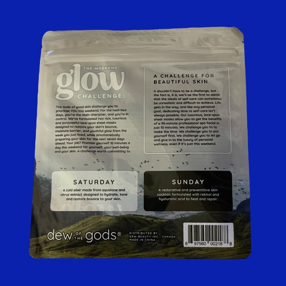 Dew of the Gods Glow Challenge Sheet Masks - Picture 2 of 2